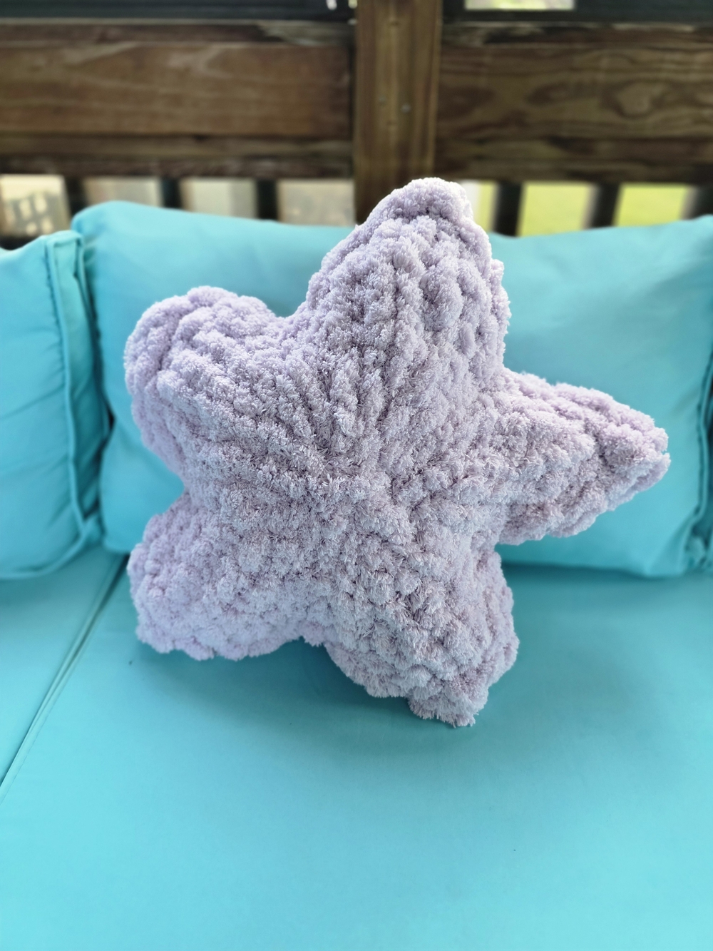 !!HANDMADE!! Plush Starfish Throw Pillow - Lilac OR Pink - Picture 3 of 5
